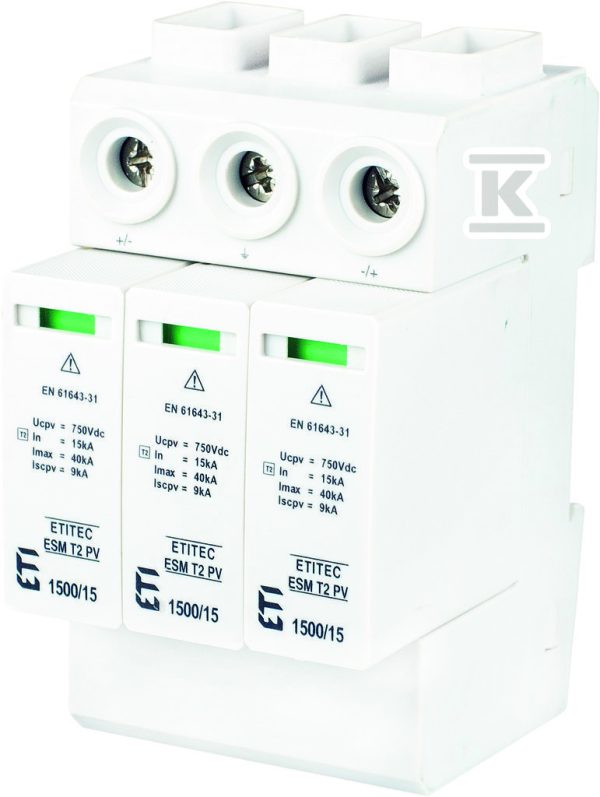 Modułowy ogranicznik przepięć ETITEC ESM T2 PV 1500/15 Y 002440684