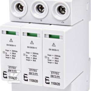 Modułowy ogranicznik przepięć ETITEC EM T2 PV 1100/20 Y RC 002440624 Modułowy ogranicznik przepięć ETITEC EM T2 PV 1100/20 Y RC 002440624