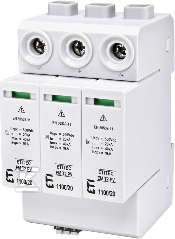 Modułowy ogranicznik przepięć ETITEC EM T2 PV 1100/20 Y RC 002440624