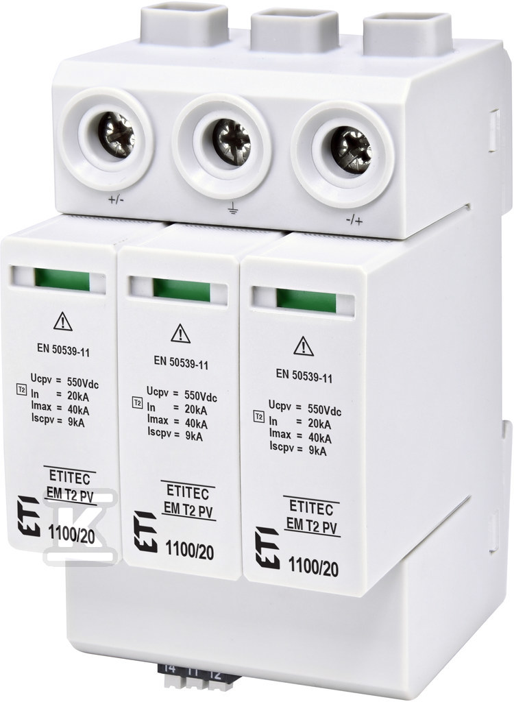 Modułowy ogranicznik przepięć ETITEC EM T2 PV 1100/20 Y RC 002440624 - obrazek 1