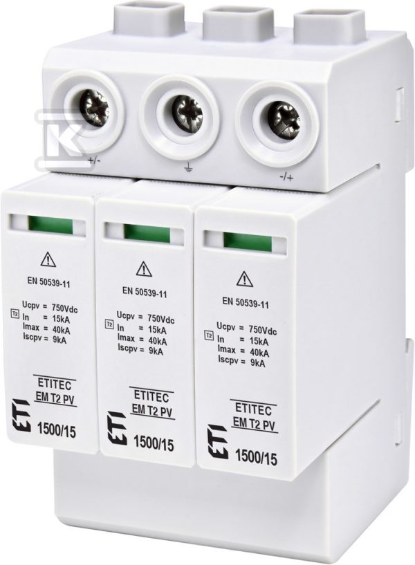 Modułowy ogranicznik przepięć ETITEC EM T2 PV 1500/15 Y 002440625