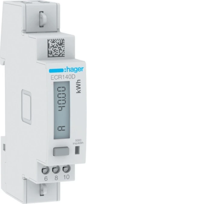Licznik energii elektrycznej 1‑fazowy, 40A 1M, Modbus, MID agardio.measure ECR140D - obrazek 1