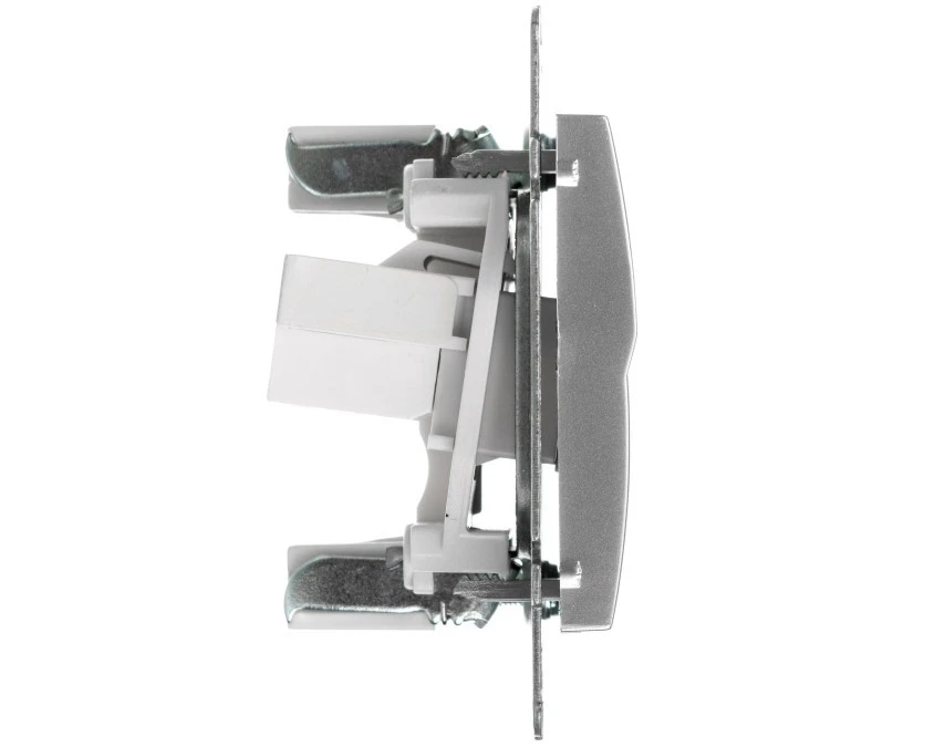 LOGI Gniazdo komputerowe (2xRJ45Cat 6 Jack) niezależne Srebrny 25229 - obrazek 3