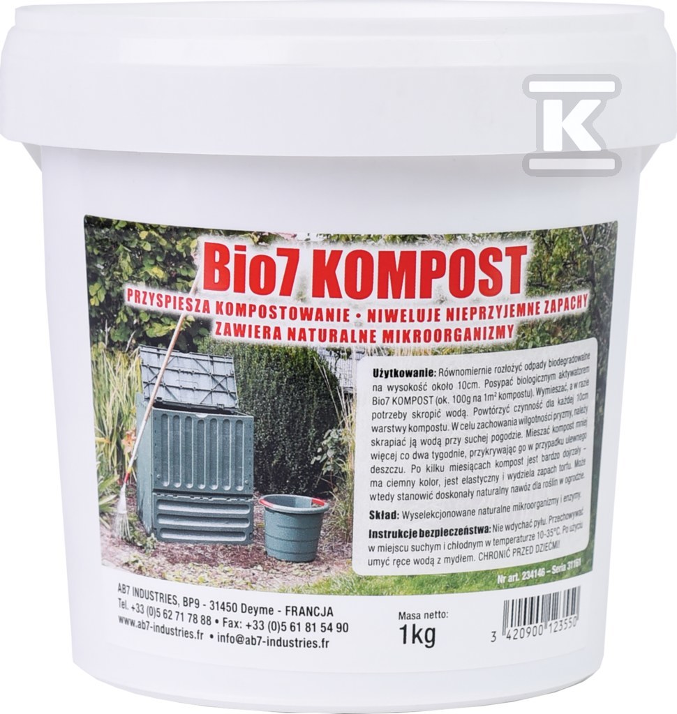 Preparat BIO7 KOMPOST EKSPLOATACJA 1000G do kompostowników BIO7-234146 - obrazek 1