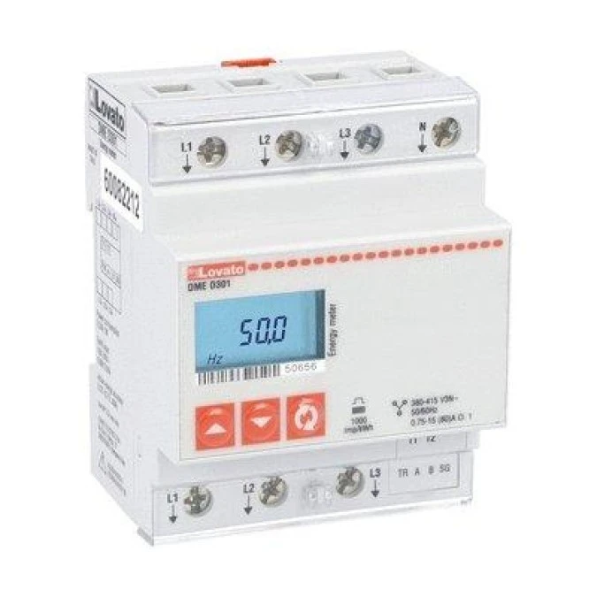 Licznik energii elektrycznej 3‑fazowej, podłączenie bezpośrednie, 80A, wbudowany RS485 DMED301 - obrazek 1