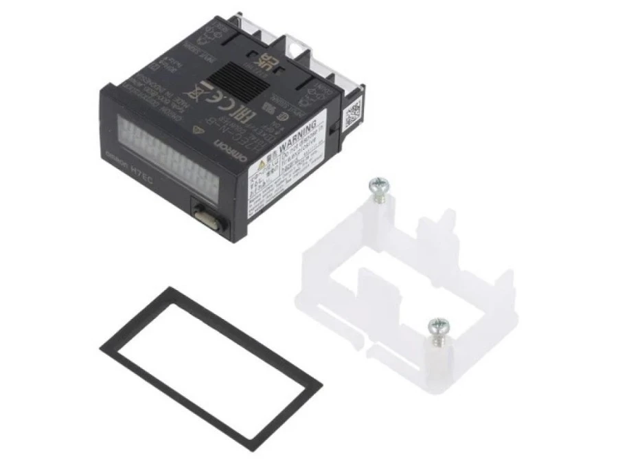 Licznik elektroniczny z wyświetlaczem LCD, wejściem stykowym, montowanty na panel H7EC‑N‑B - obrazek 1