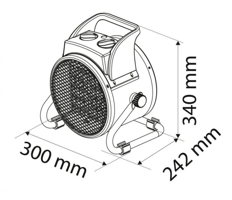 Nagrzewnica elektryczna ceramiczna 3‑fazowa PTC 5kW 90‑064 - obrazek 3