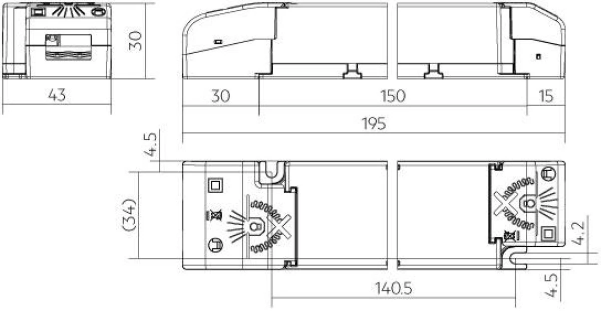 LC 35W 24V one4all NF SC EXC2 Zasilacz LED stałonapięciowy EXCITE TRIDONIC ‑ 28004430 - obrazek 2