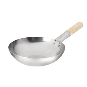 Vogue Mild Steel Wok płaska podstawa 25 cm smażenie żywności komercyjne gotowanie Vogue Mild Steel Wok płaska podstawa 25 cm smażenie żywności komercyjne gotowanie
