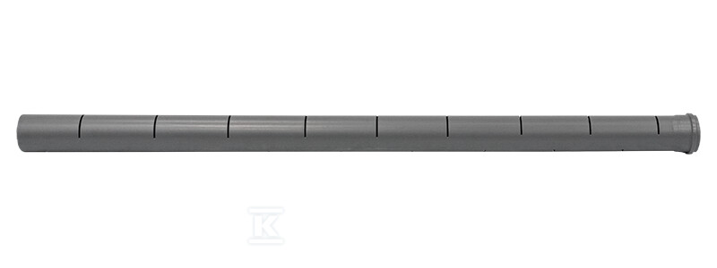 Rura drenarska PVC d110mm L=2m, z otworami, do oczyszczalni drenażowej, kolor szary /2m/ M-080 - obrazek 1