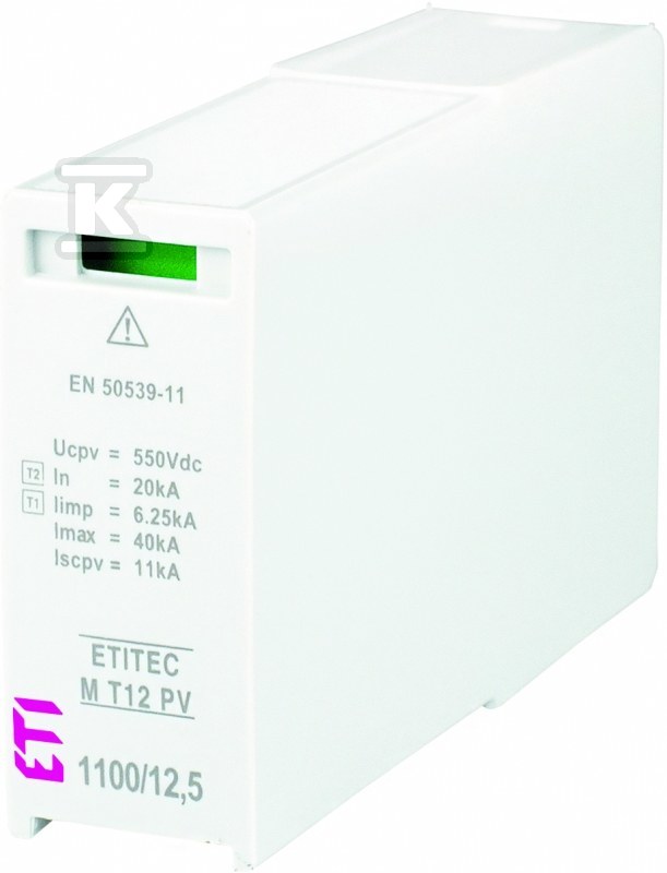 Moduł wymienny do ogranicznika przepięć Typ1,T2 (kl.B,C) do systemów PV modułów M T12 PV 750/10 002440521 - obrazek 1