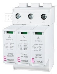 Ogranicznik przepięć T1, T2 (B, C) – do systemów PV ETITEC EM T12 PV 1500/5 Y 002440582