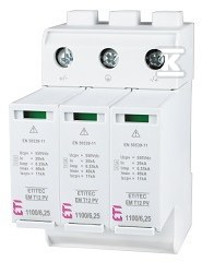 Ogranicznik przepięć T1, T2 (B, C) – do systemów PV ETITEC EM T12 PV 1500/5 Y RC 002440583