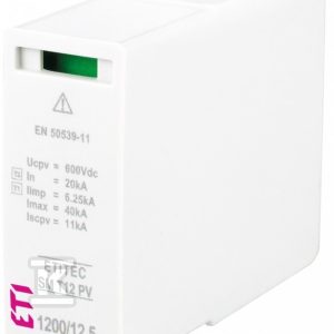 Modułowy ogranicznik przepięć MOD. SM T12 PV 600/12,5 M 002440633 Modułowy ogranicznik przepięć MOD. SM T12 PV 600/12,5 M 002440633