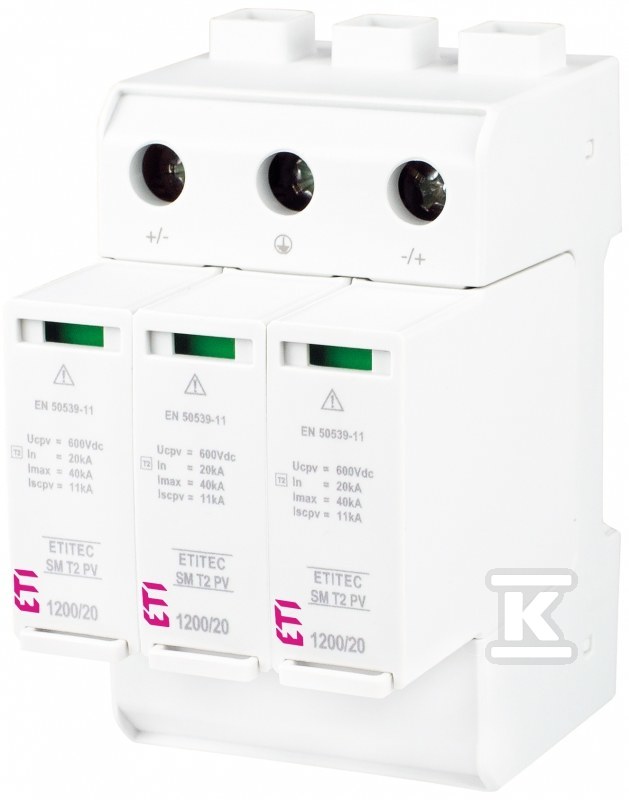 Ogranicznik przepięć T2 (C) - do systemów PV ETITEC SM T2 PV 1200/20 Y RC 002440635 - obrazek 1