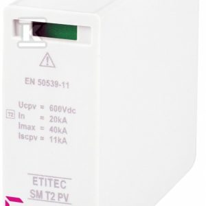 Moduł wymienny ogranicznika przepięć Typ 2 (kl.C) do systemów PV MOD. SM T2 PV 600/20 S 002440636 Moduł wymienny ogranicznika przepięć Typ 2 (kl.C) do systemów PV MOD. SM T2 PV 600/20 S 002440636