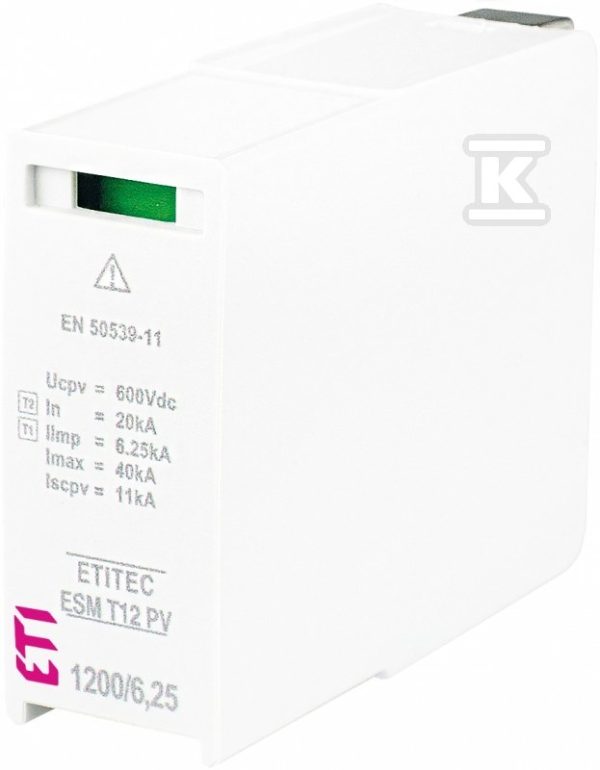 Moduł wymienny ogranicznika przepięć T1,T2 (kl.B,C) do systemów PV MOD. ESM T12 PV 600/6,25 S 002440642