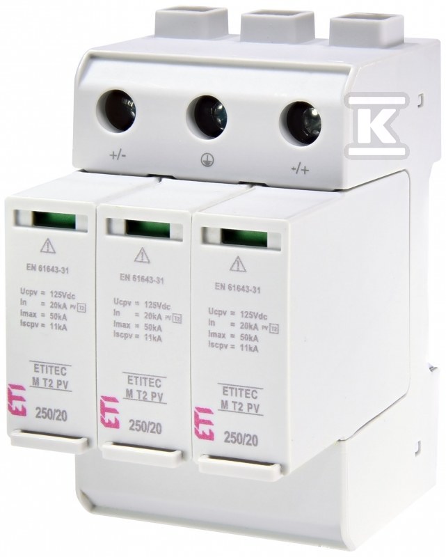 Ogranicznik przepięć T2 (C) - do systemów PV ETITEC M T2 PV 250/20 Y 002440732 - obrazek 1