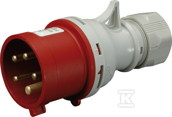 Wtyczka ze zwrotnicą faz 32A, 400V, 3P+N+PE, IP44 EVO 3253 004482023
