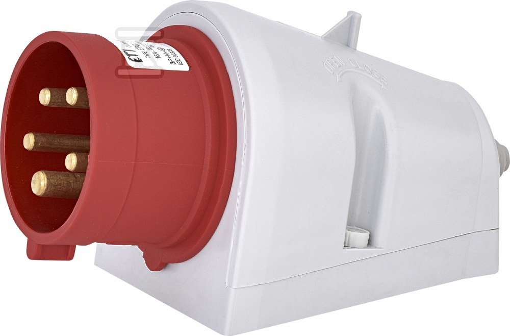 Wtyk odbiornikowy stały ze zwrotnicą faz 16A, 400V, 3P+N+PE, IP44 EPO 1653 004482064 - obrazek 1