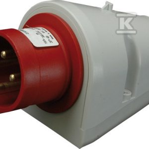 Wtyk odbiornikowy stały ze zwrotnicą faz 32A, 400V, 3P+N+PE, IP44 EPO 3253 004482065 Wtyk odbiornikowy stały ze zwrotnicą faz 32A, 400V, 3P+N+PE, IP44 EPO 3253 004482065