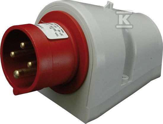 Wtyk odbiornikowy stały ze zwrotnicą faz 32A, 400V, 3P+N+PE, IP44 EPO 3253 004482065