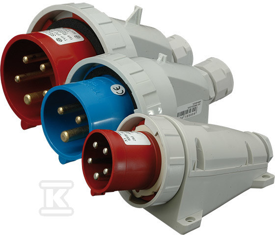 Wtyk odbiornikowy stały 63A, 400V, 3P+PE, IP67 EPH 6343 004482072