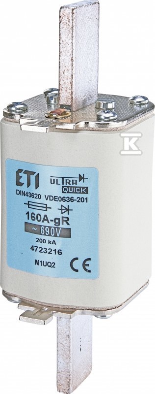Wkładka bezpiecznikowa – NH1/K UQ2 gR 224A/690V – ultraszybka / z wybijakiem 004723247