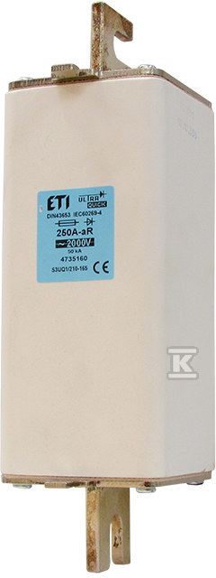 Wkładka bezpiecznikowa - NHS3/210-165 UQ1 aR 250A/2000V - ultraszybka / zaciski śrubowe S 004735160 - obrazek 1