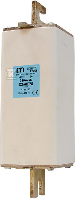 Wkładka bezpiecznikowa - NHS3/210-165 UQ1 aR 350A/2000V - ultraszybka / zaciski śrubowe S 004735161 - obrazek 1