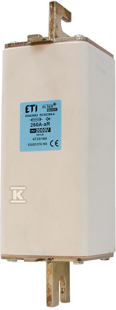 Wkładka bezpiecznikowa - NHS3/210-165 UQ1 aR 450A/2000V - ultraszybka / zaciski śrubowe S 004735163 - obrazek 1