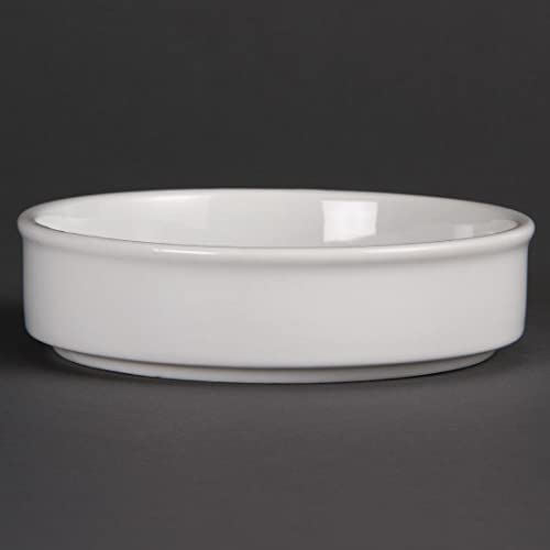 6 x Olympia śródziemnomorskie naczynia do układania w stos białe 134 mm porcelana nadaje się mycia zmywarce - obrazek 1