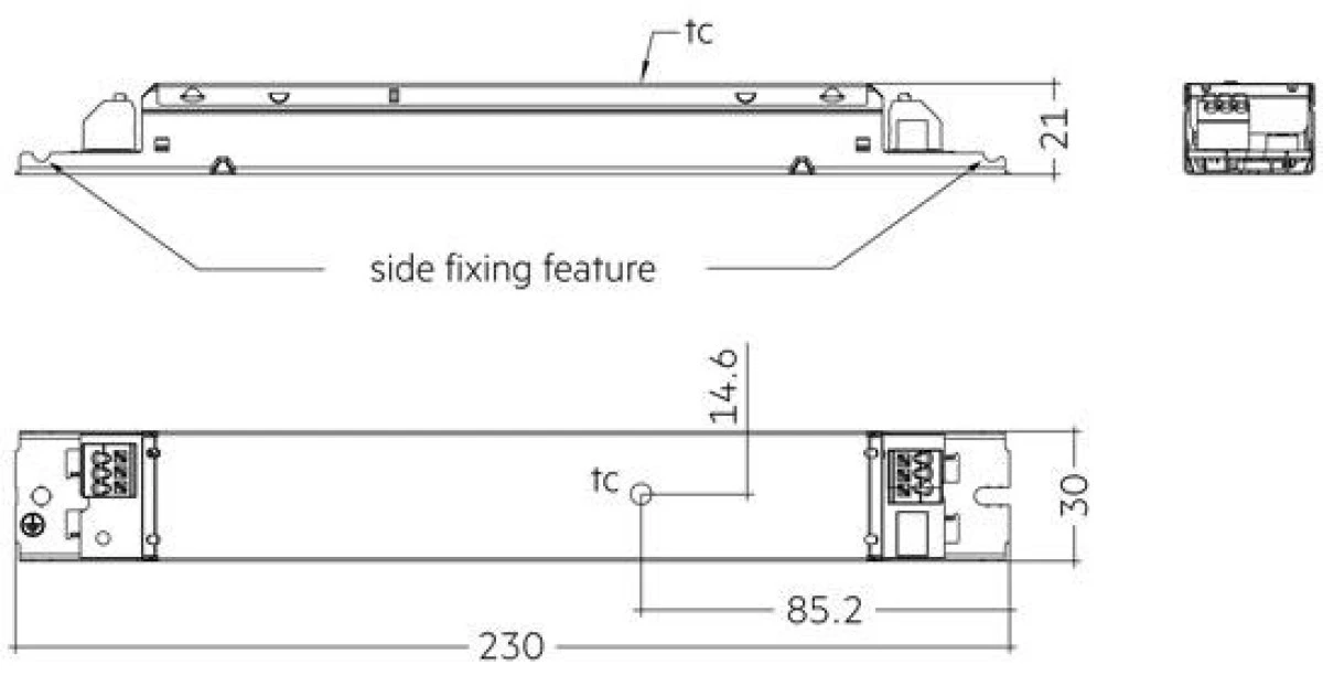 LC 75W 350‑500mA 216V flexCC lp SNC4 Zasilacz LED liniowy stałoprądowy nieściemnialny ESSENCE TRIDONIC - obrazek 3