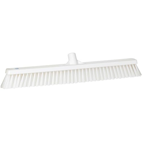 Vikan 31945 szczotka zamiatająca/głowica miotły, 610 mm głowa miękkiego/sztywnego włosia, blok PP, włosie poliestrowe, biały - obrazek 1