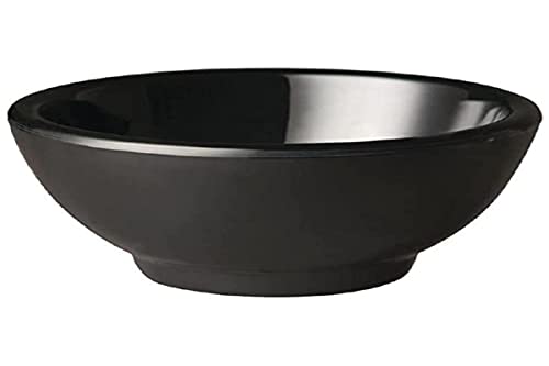 APS GF143 Melamina okrągła miska, 4,5 cm wysokość przedmiotu, czysta czerń - obrazek 1