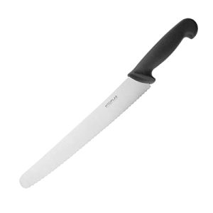 Hygiplas CF895 ząbkowany nóż do ciasta, czarny
