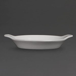 6 x Olympia białe naczynia z okrągłymi uszami 167 137 mm porcelanowe talerze do serwowania 6 x Olympia białe naczynia z okrągłymi uszami 167 137 mm porcelanowe talerze do serwowania