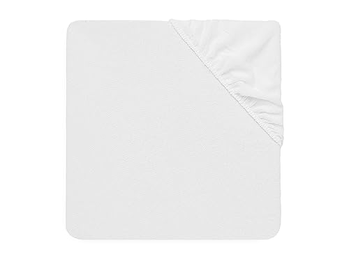 Jollein prześcieradło z gumką frotte (60 x 120 cm, białe)