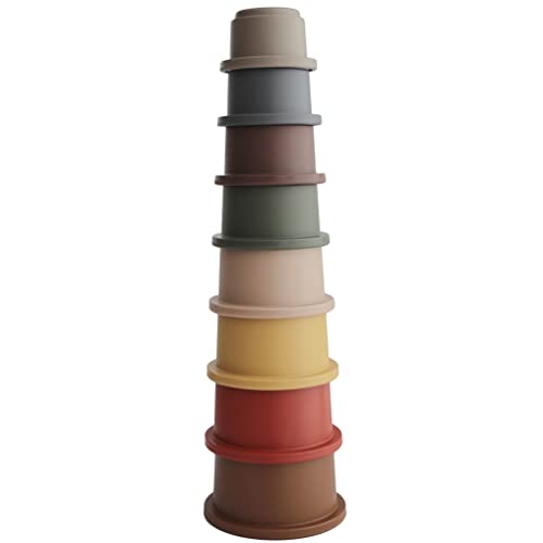Mushie Stacking Tower RETRO wieża z kubeczków Mushie Stacking Tower RETRO wieża z kubeczków