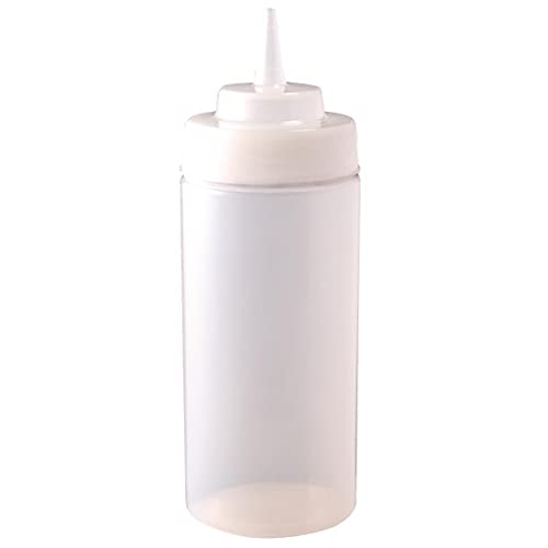 Squeeze Sauce Bottle Wide Neck Klar. Pojemność 16 uncji. Miękki i elastyczny polietylen. - obrazek 1