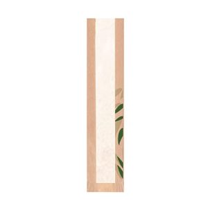 250 sztuk Torby na chleb z oknem Eco 'Feel Green’ 32 G/M2 9+4X35 Cm Natural Kraft