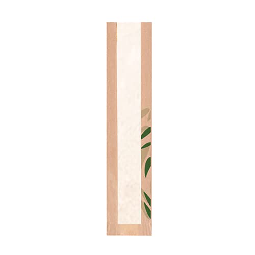 250 sztuk Torby na chleb z oknem Eco 'Feel Green’ 32 G/M2 9+4X35 Cm Natural Kraft