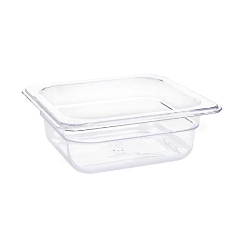 Vogue 1/6 pojemnik gastronomiczny 65 mm 1,05 l przezroczysta patelnia do przechowywania żywności - obrazek 1