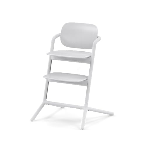 CYBEX Gold LEMO wysokie krzesełko, rosnące, od 3 do 99 lat, użytku urodzenia dzięki oddzielnym nakładkom, drewno bukowe/aluminium/tworzywo sztuczne, All White
