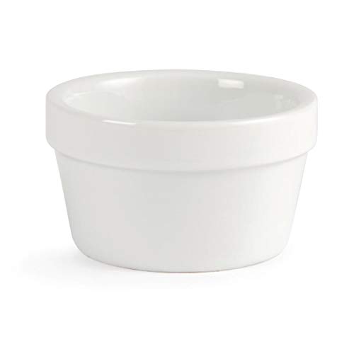 Olympia Śródziemnomorskie Ramekins białe 77 mm porcelanowe naczynia do pieczenia 6 szt - obrazek 1