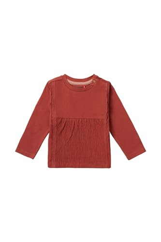 Noppies Baby T shirt z długim rękawem dla dziewczynek i dziewczynek, Baked Clay N028, 56 cm