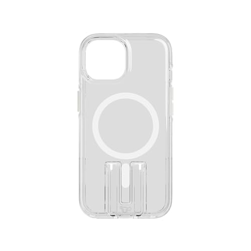 Tech21 Evo Crystal Kick etui na iPhone’a 15 kompatybilne z MagSafe ochronne uderzenia białe