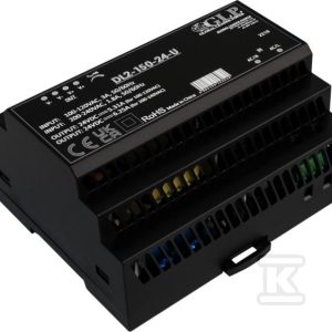 Zasilacz DL2-150-24-U o mocy 150W, stałonapięciowy zasilacz na szynę DIN w II klasie izolacji Zasilacz DL2-150-24-U o mocy 150W, stałonapięciowy zasilacz na szynę DIN w II klasie izolacji