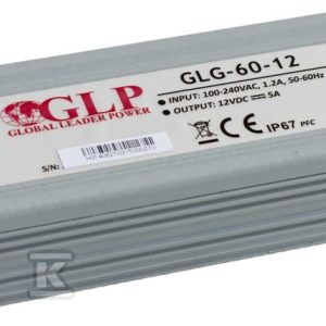 Zasilacz LED GLP 12V 5A 60W GLG-60-12 Zasilacz LED GLP 12V 5A 60W GLG-60-12