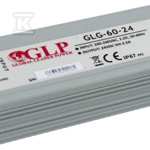 Zasilacz LED GLP 24V 2,5A 60W GLG-60-24 Zasilacz LED GLP 24V 2,5A 60W GLG-60-24